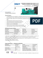 Data Sheet: Diesel Generator 400Kw 60HZ/1800RPM Cummins Model: Kta19-G2