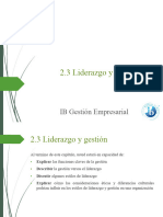 2.3 Liderazgo y Gestión