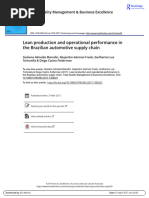 Lean Production and Operational Performance in The Brazilian Automotive Supply Chain