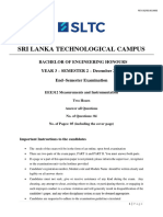 EEE312 Measurments and Instrumentation - END - Exam Paper