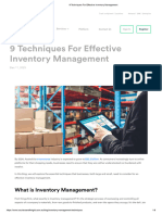 9 Techniques For Effective Inventory Management