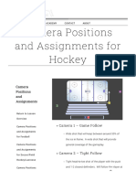 Camera Positions and Assignments For Hockey - Classic Teleproductions