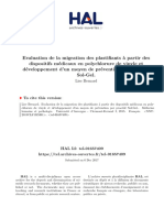 Badaroux L. 2015 Evaluation de La Migration Des Plastifiants Dispositifs Médicaux en Polychlorure de Vinyle