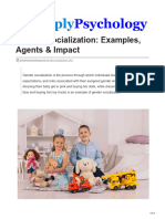 Gender Socialization Examples Agents Amp Impact