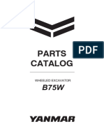 Yanmar Wheeled Excavator B75W Parts Catalog CPB66ENMA00300 EU V3 2022