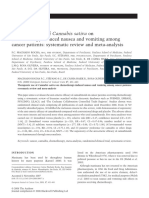 Therapeutic Use of Cannabis Sativa On Chemotherapy-Induced Nausea and Vomiting Among Cancer Patients: Systematic Review and Meta-Analysis