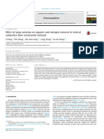 Effect of Spray Aeration On Organics and Nitrogen Removal in Vertical Wetland