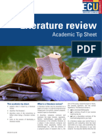 Literature Review - Tip Sheet