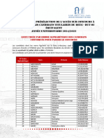 Résultat de Présélection Concours DEUG 2023-2024