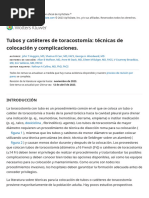 Tubos y Catéteres de Toracostomía: Técnicas de Co