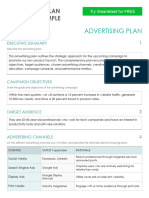 IC Advertising Plan Template Example PDF