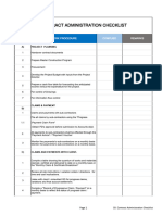 Contract Administration Checklist