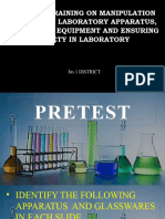 DIVISION TRAINING ON MANIPULATION OF SCIENCE LABORATORY APPARATUS Secondary