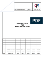 GEN-PPL-SPC-0016 Specification For Pipeline Welding