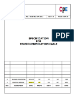 GEN-TEL-SPC-0013 Specification For Telecommunication Cable