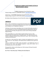 Wellbeing of Internally Displaced Women Living in Resettlement Areas.