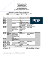 Programme Du Congrès Régional de La Jeunesse