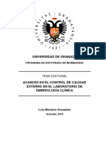 Avances en El Control de Calidad Externo en El Laboratorio de Embriología Clínica