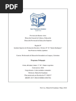 Programa 2024 - Pedagogía - Lengua y Literatura - ISFDyT 83