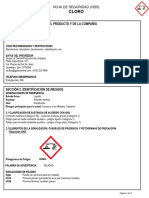 Ficha Cloro - Hoja de Seguridad de Sustancias Químicas Peligrosas