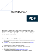 Back Titrations