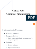 Computer Programming