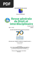 Revue Generale de Droit Et Interdiscipli n.2 2018