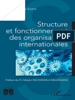 Structure Et Fonctionnement Des Organisations Internationales by Patrice Ntumba Kapita Préface Du PR Célestin Nguyandila Malengana