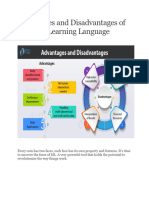 Advantages and Disadvantages of Machine Learning Language