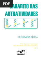 Gabarito Das Autoatividades: Geografia Física