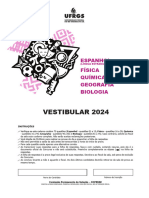 UFRGS 2024 Prova Dia 02 Espanhol Fisica Quimica Geografia Biologia