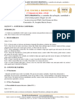 Esboço Da Lição 1 - O Início Da Caminhada - PR Josaphat Batista Soares