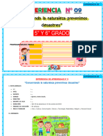 9.EXPERIENCIA DE APRENDIZAJE V CICLO-Conservando La Naturaleza Prevenimos Desastres