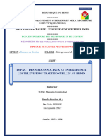 Impact Des Médias Sociaux Et Internet Sur La Télévision Traditionnelle Au Bénin