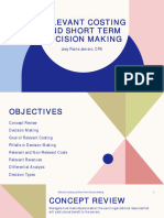 A201 - 15 Relevant Costing and Short Term Decision Making Jamero 2022