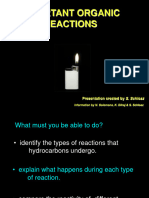 Grade 12 Organic Chemistry Types of Reactions Summary