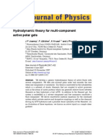 New Journal of Physics: Hydrodynamic Theory For Multi-Component Active Polar Gels