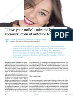 "I Love Your Smile"-Minimally Invasive Reconstruction of Anterior Teeth