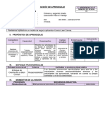 SESIÓN DE APRENDIZAJE #3 - 1 Y 2 Grado - VII - EA