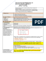 Lesson Plan in Mathematics 10 Final Sy 2021 2022