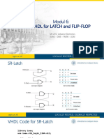 Modul 6: VHDL For Latch and Flip-Flop: MII 2312: Advance Electronics Elins - Dike - Fmipa - Ugm