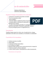 Cuestionario Metabolismo de Aminoacidos