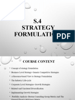 S.4 Strategic Formulation