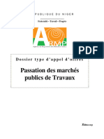 Dossier Type D Appel D Offres Passation Des Marches Publics de Travaux 2009