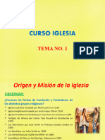 CURSO IGLESIA Tema 1 Origen y Misión de La Iglesia