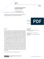 Análise Da Influência Do Momento Do Ingresso em Creches No Desenvolvimento Infantil