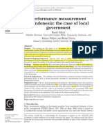 Performance Measurement in Indonesia: The Case of Local Government