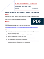 Unit 6 ESTIMATING AND COSTING OF ELECTRIC INSTALLATION