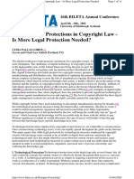 Technological Protections in Copyright Law Is More Legal Protection Needed