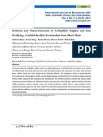 Isolation and Characterization of Acidophilic Sulphur and Iron Oxidizing Acidithiobacillus Ferrooxidans From Black Shale